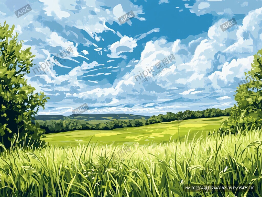 夏日绿野风光