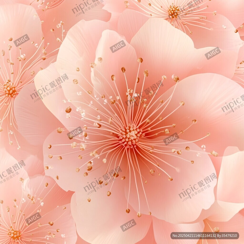 粉嫩桃花绽放