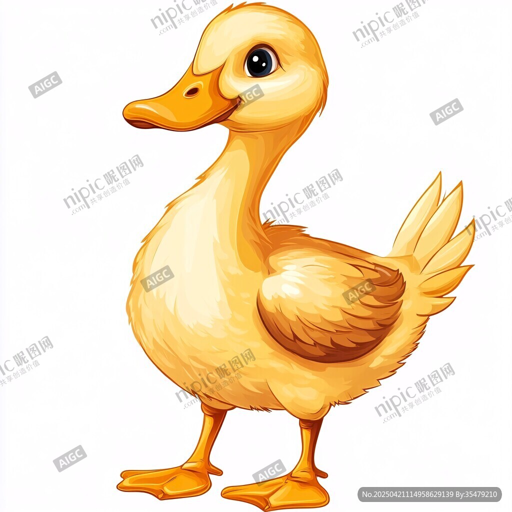 可爱小黄鸭插画