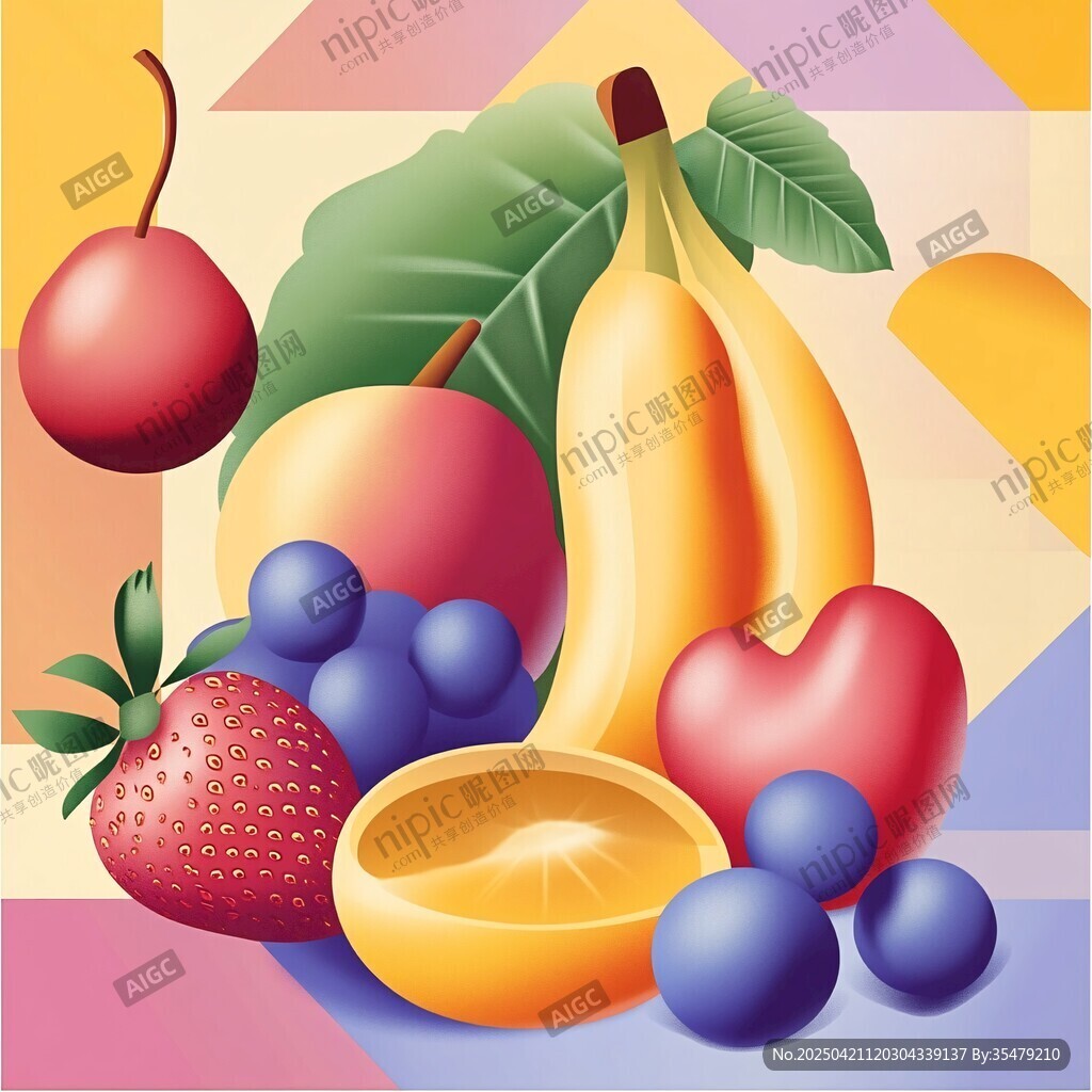 缤纷水果插画