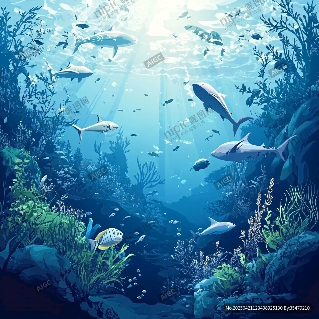 梦幻海底世界 鱼群共舞