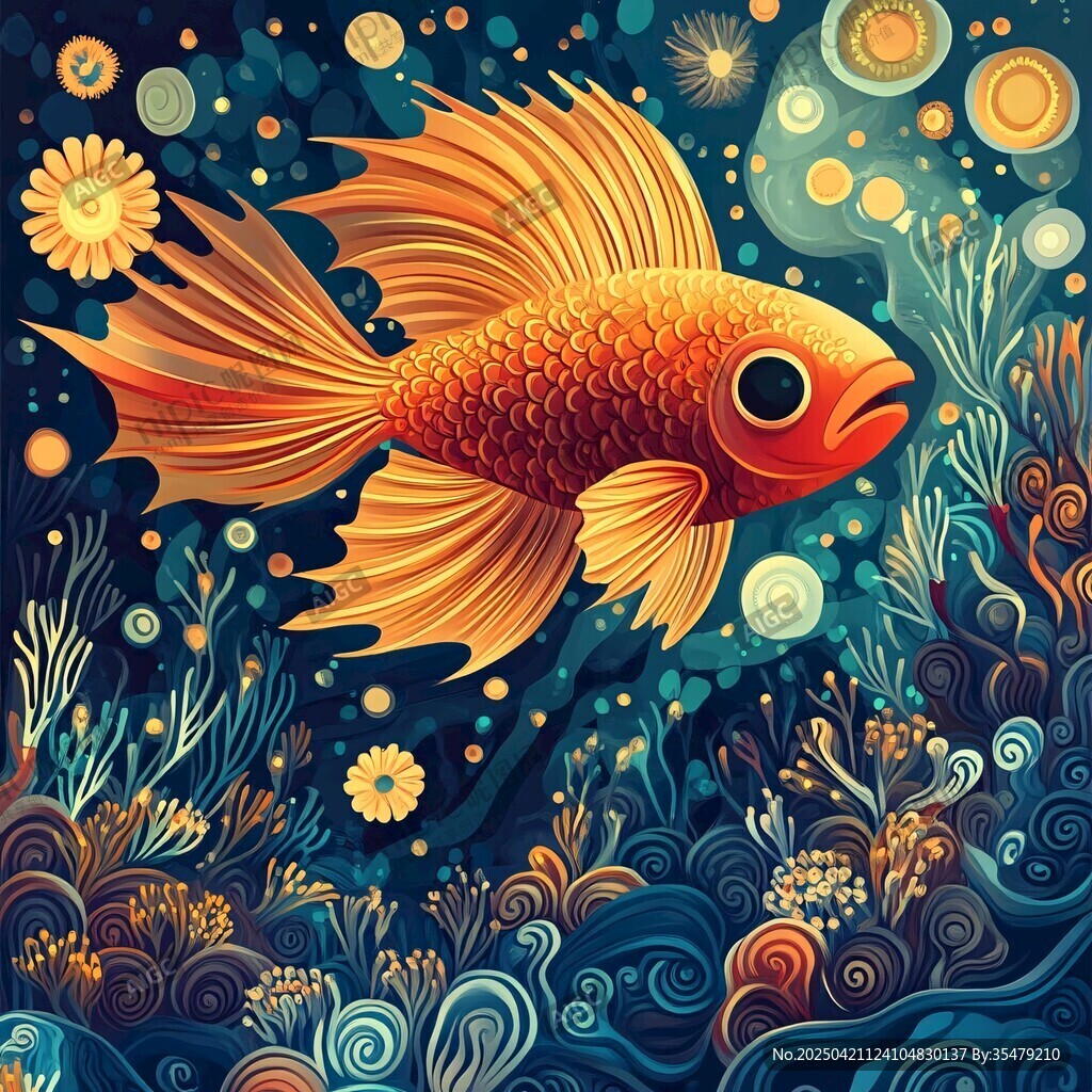 梦幻金鱼畅游海底世界
