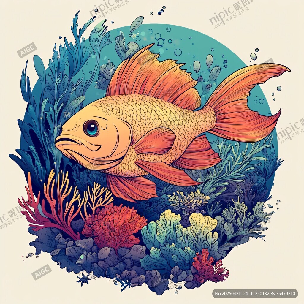 梦幻金鱼畅游海底世界