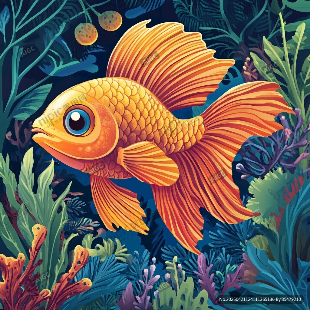 梦幻金鱼畅游海底世界