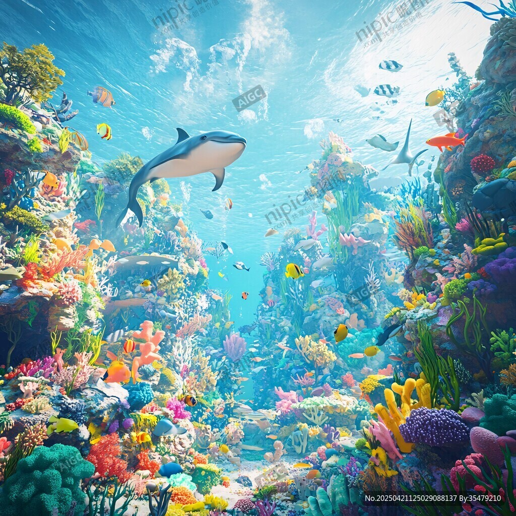 梦幻海底世界的缤纷景象