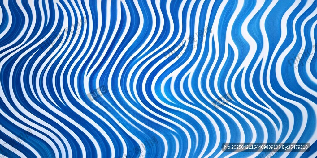 蓝色波浪纹理抽象背景图