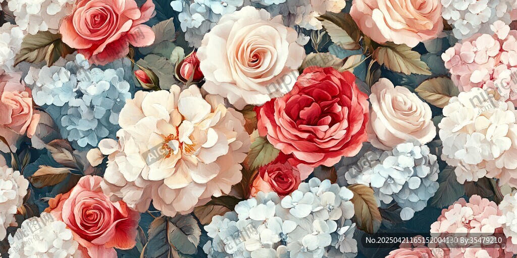 浪漫花卉图案