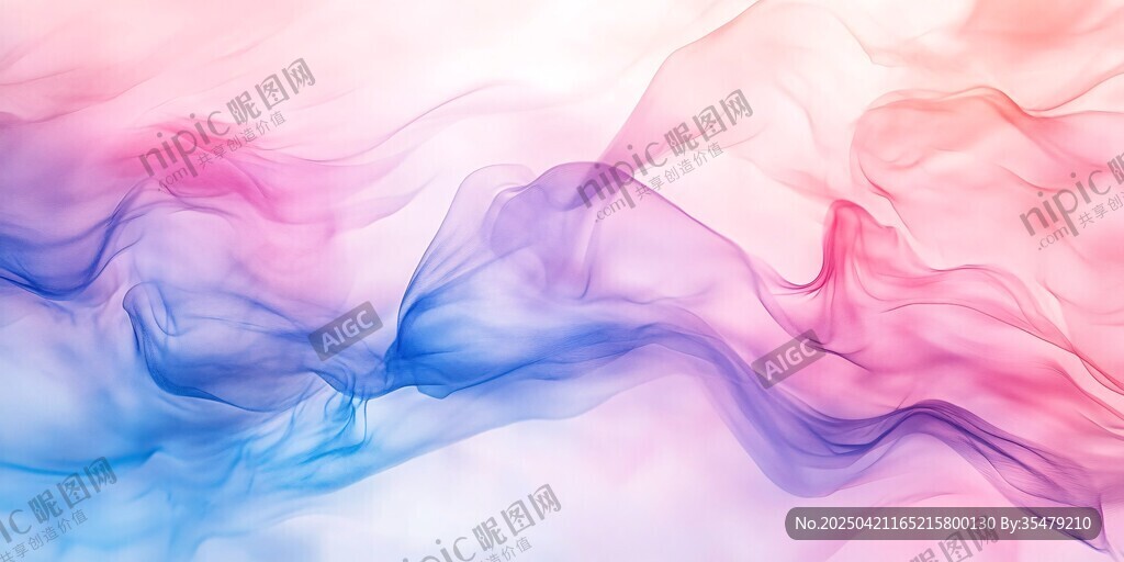 梦幻色彩流动烟雾背景图