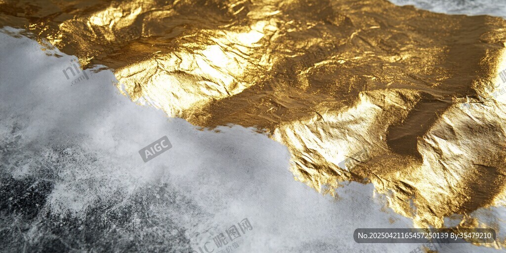 金色山峦云雾环绕美景