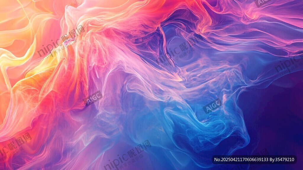梦幻色彩流体艺术背景