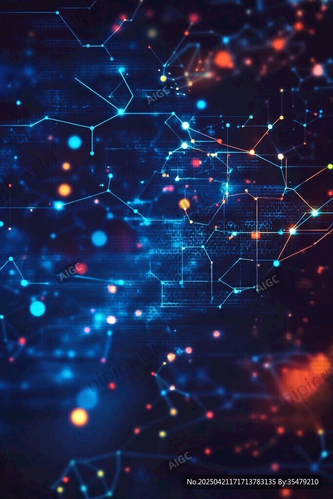 科技感数字网络背景画面