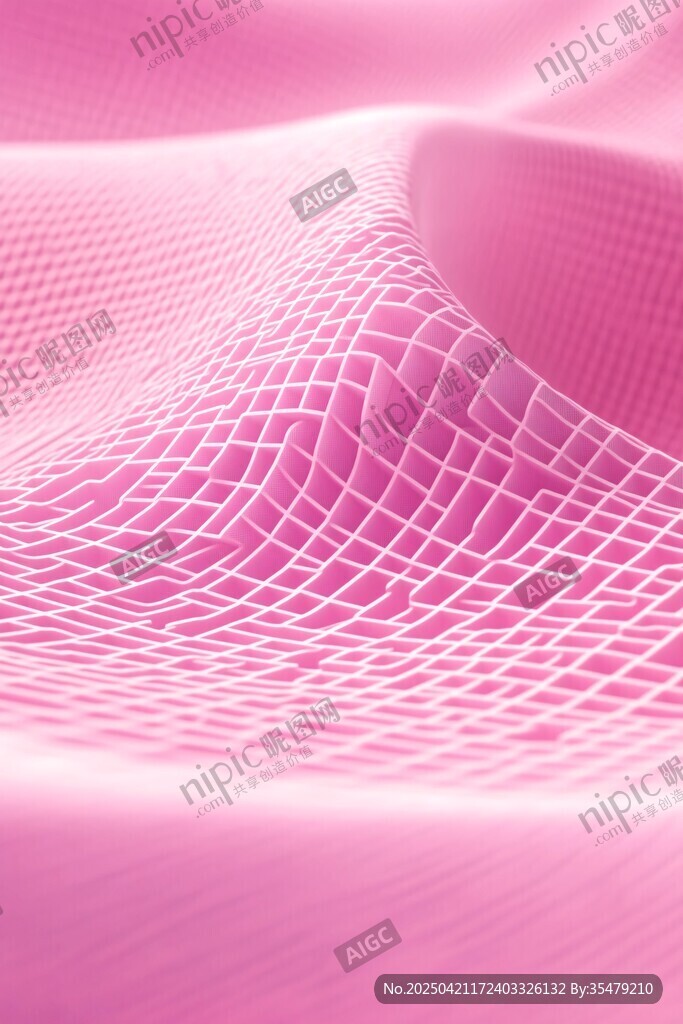 粉色网格纹理3D抽象背景