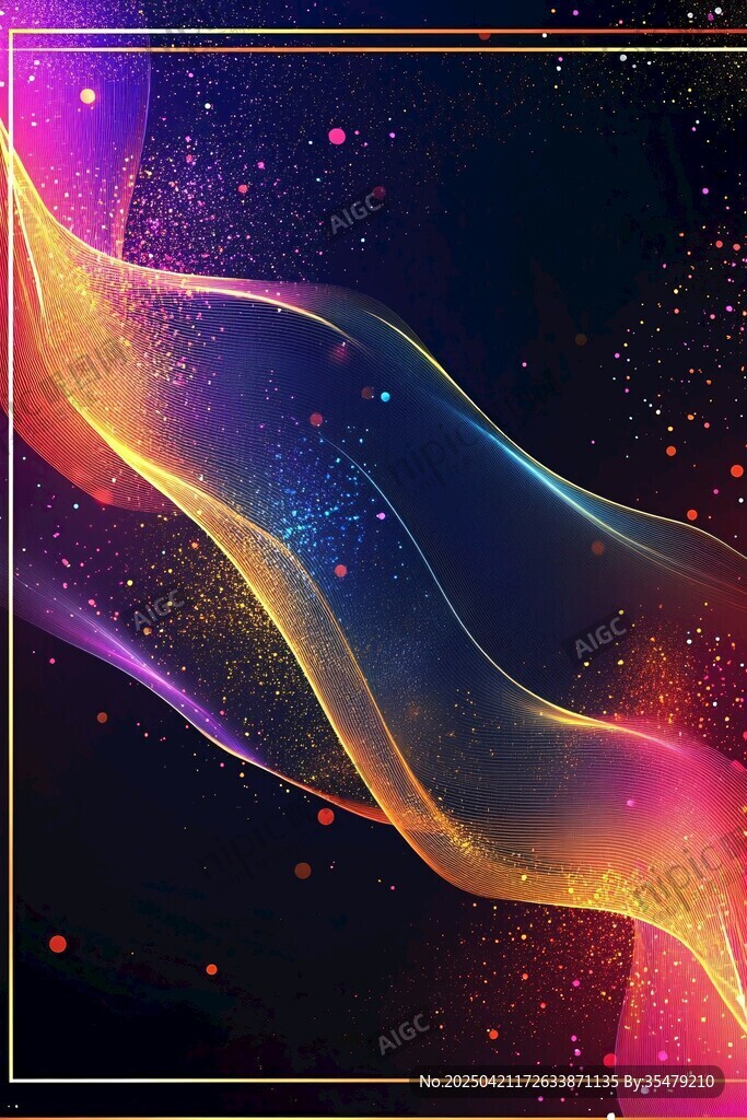 梦幻炫彩流动光影背景图