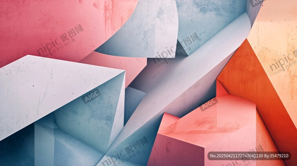 多彩几何抽象艺术图案