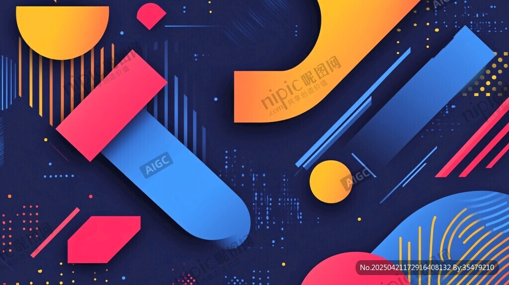 几何图形构成的绚丽背景