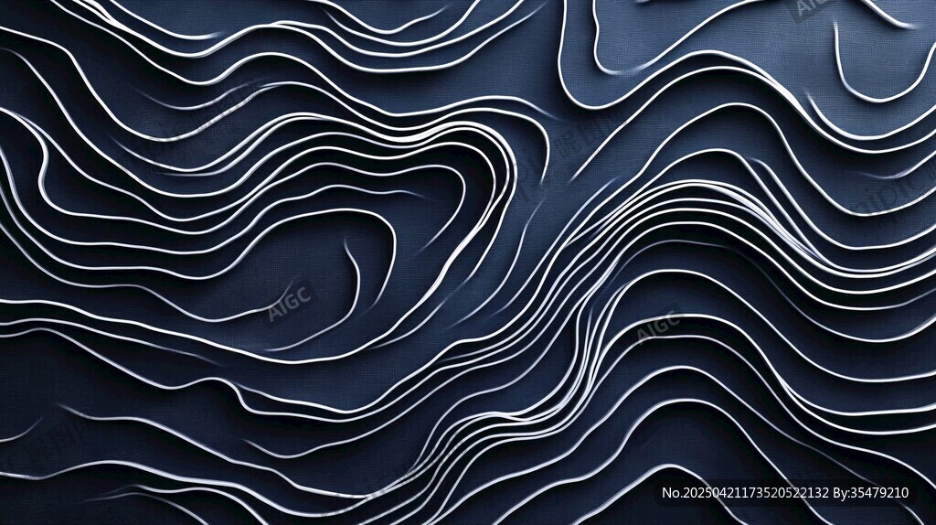 立体波浪纹理背景图案