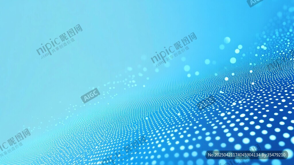 蓝色科技感点状背景图案