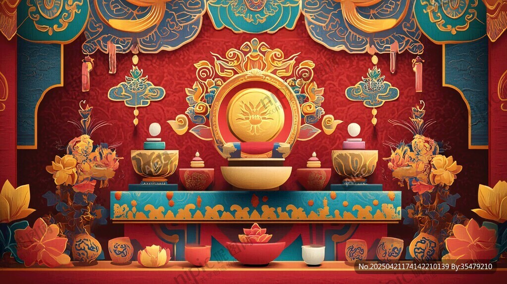 中式传统祭祀场景布置
