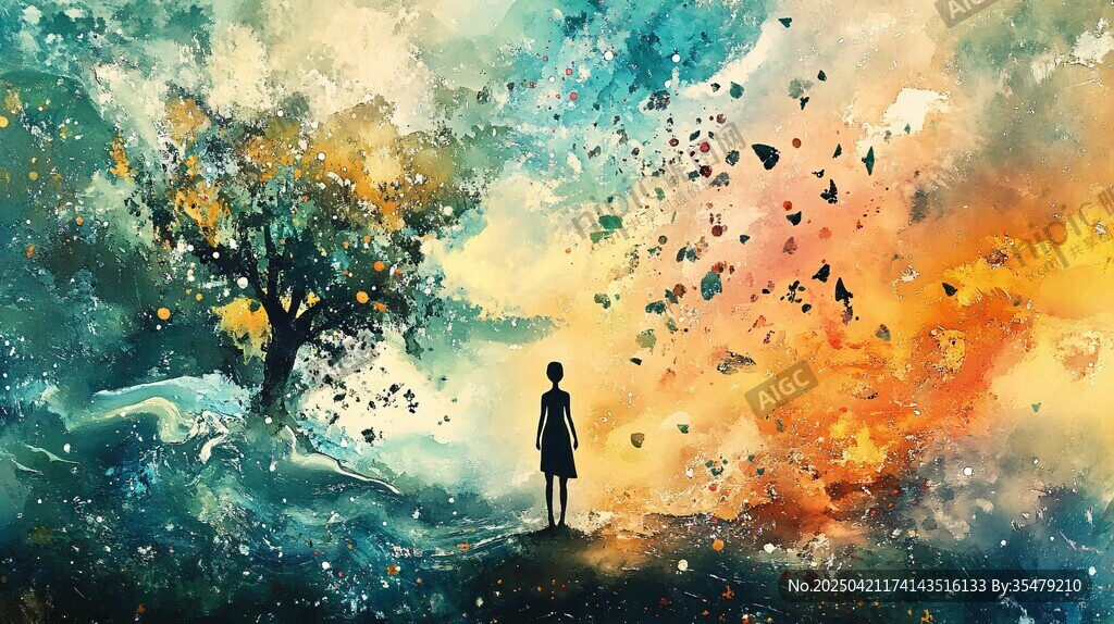 梦幻中的孤独身影