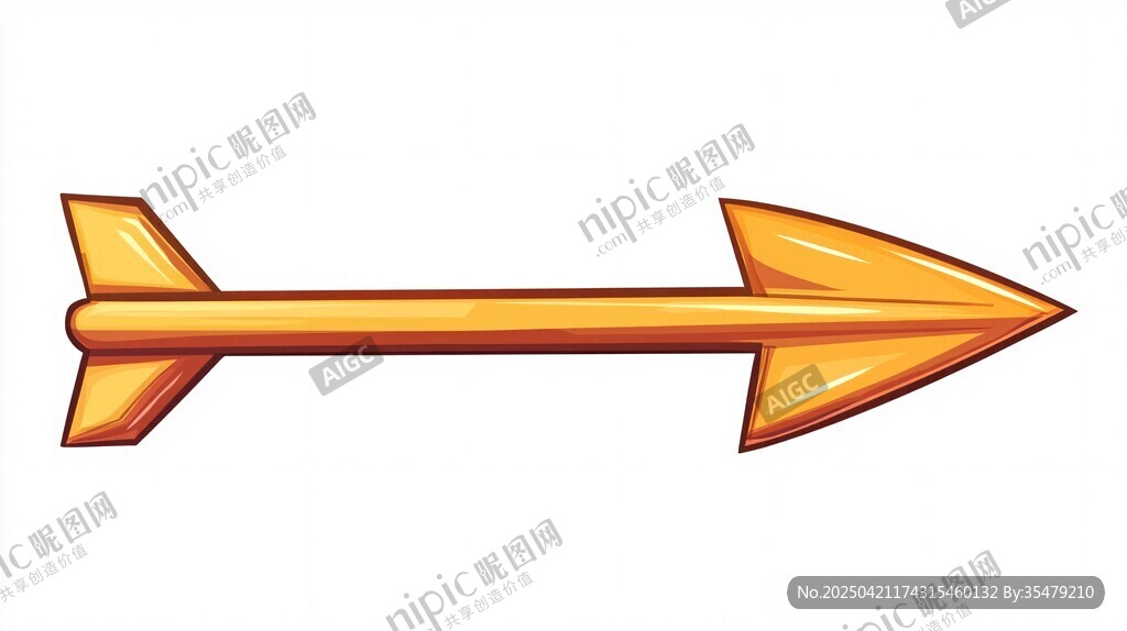 橙色卡通风格箭头图案