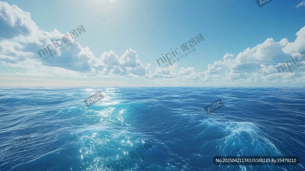 碧海蓝天 海上阳光美景