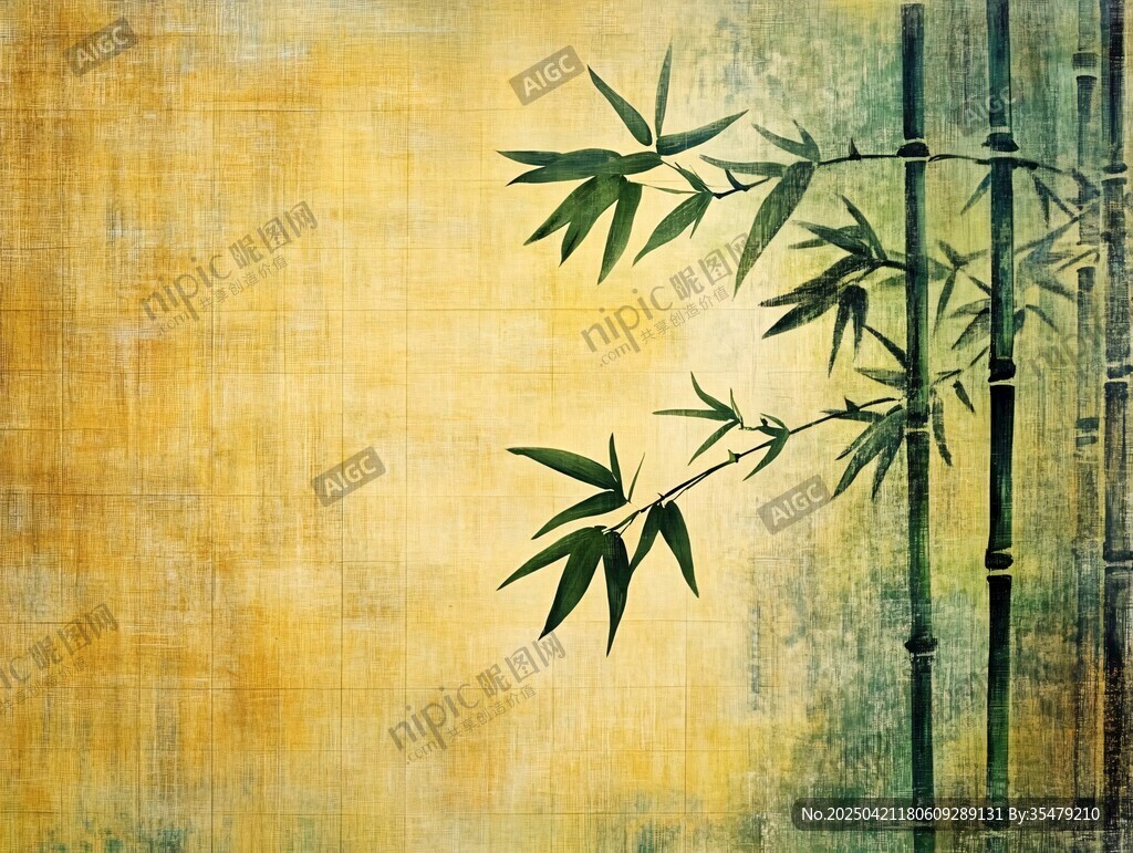 水墨风翠竹图