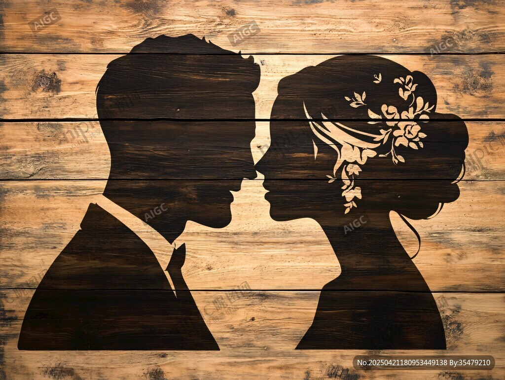 新婚夫妇剪影