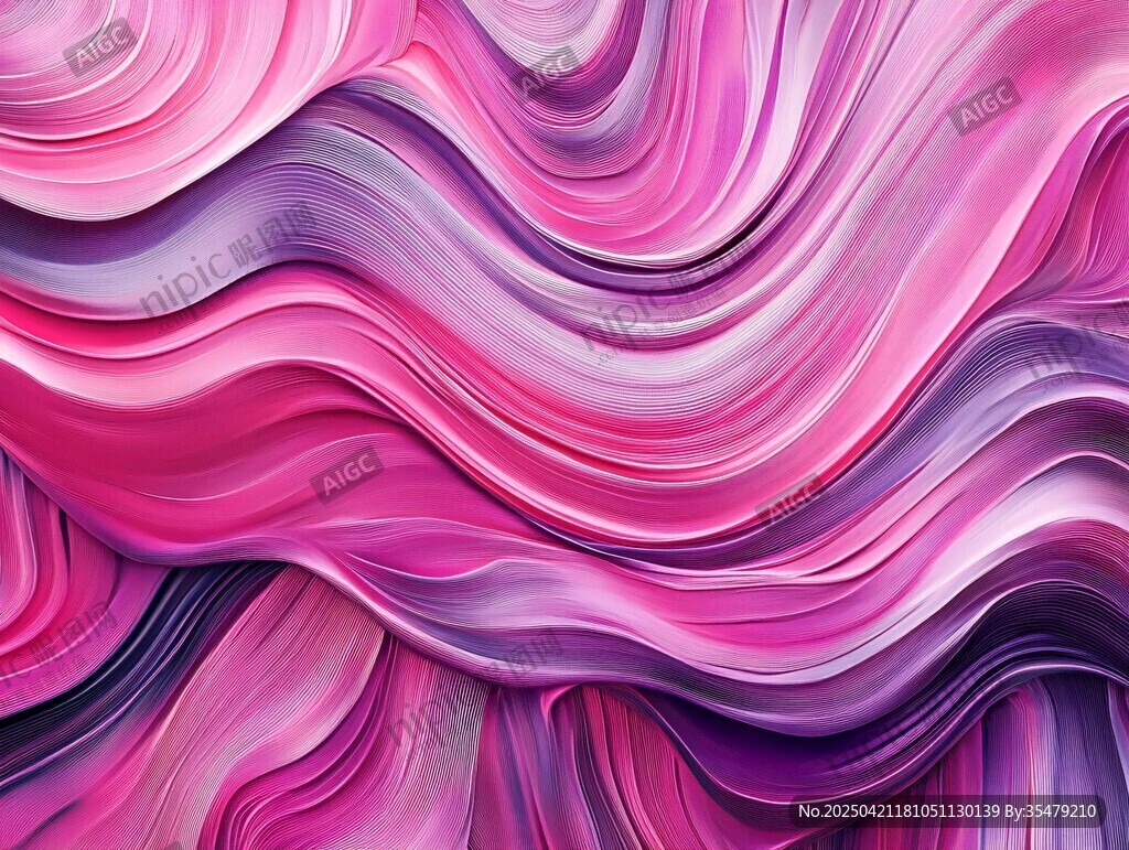 梦幻粉紫流体波纹背景图