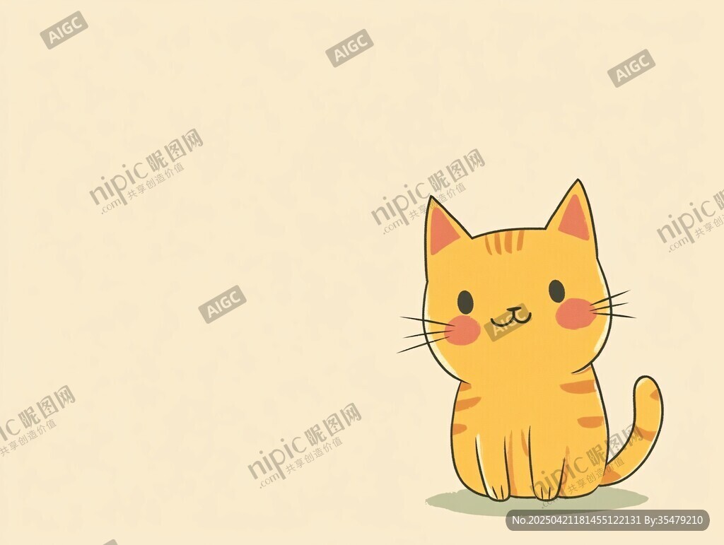 可爱橘猫插画