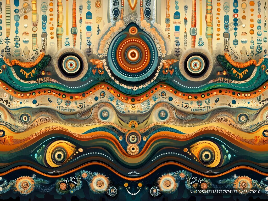 奇幻多彩抽象艺术图案