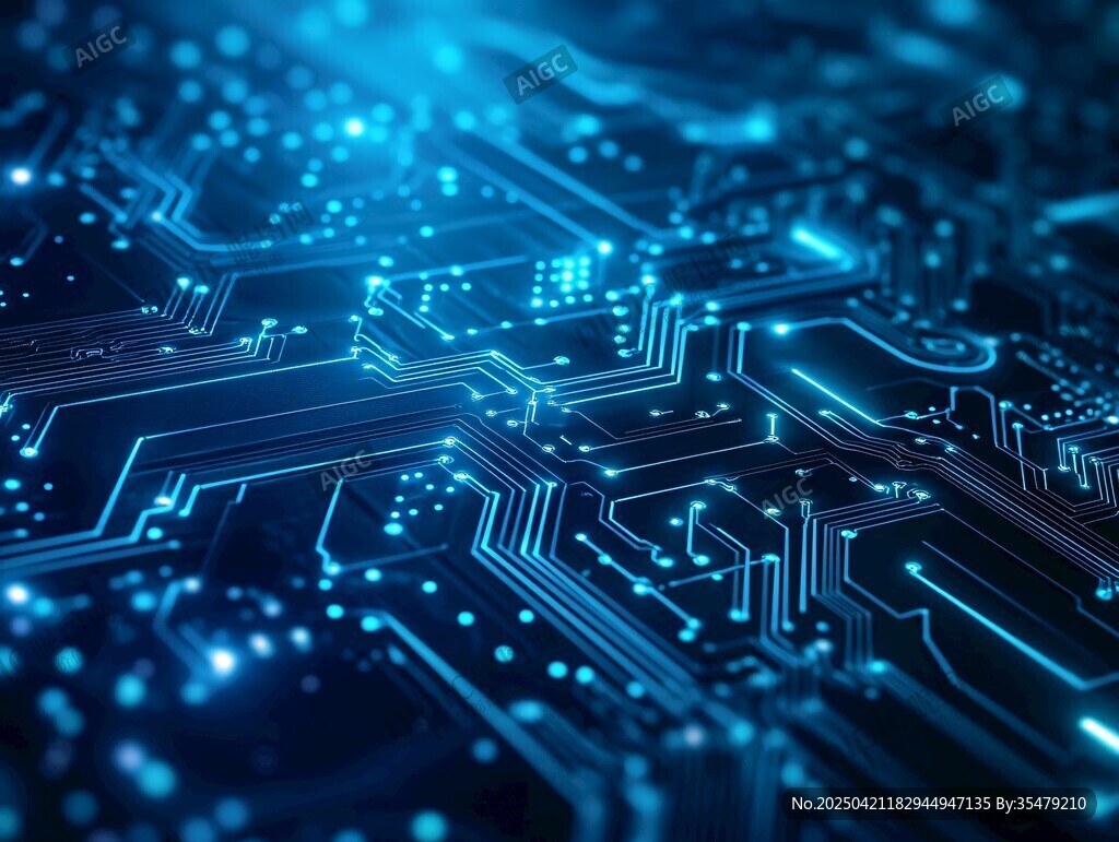科技感电路板微观世界