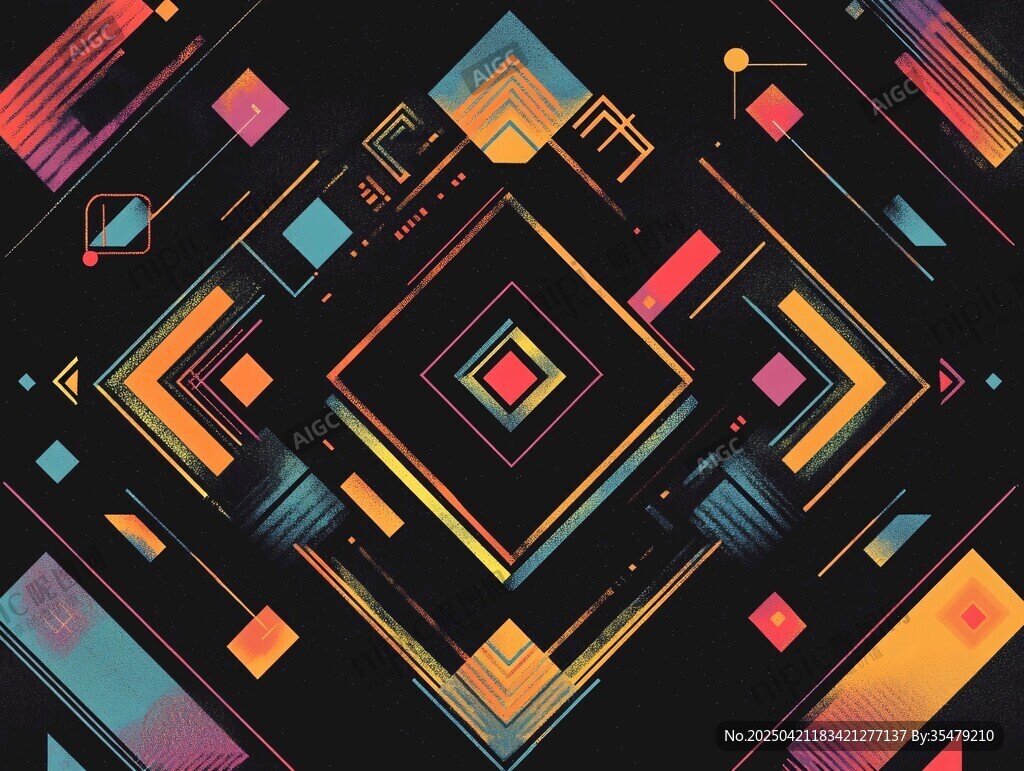 几何炫彩抽象图案背景