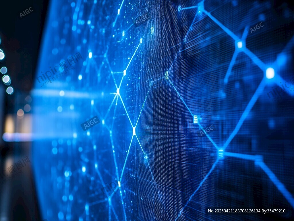 科技感网络数据视觉画面