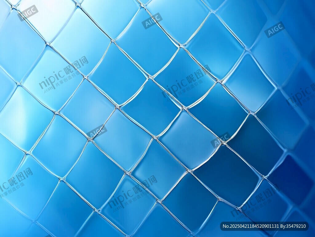 蓝色网格质感科技背景图
