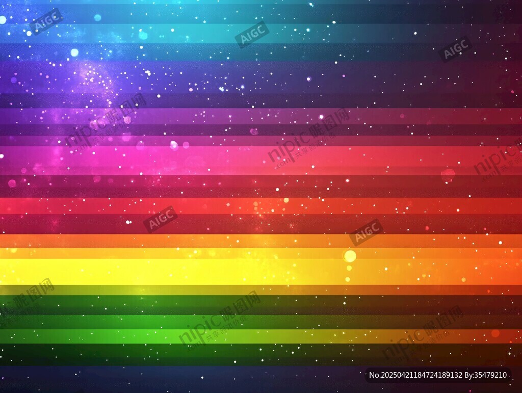 多彩条纹星空背景图