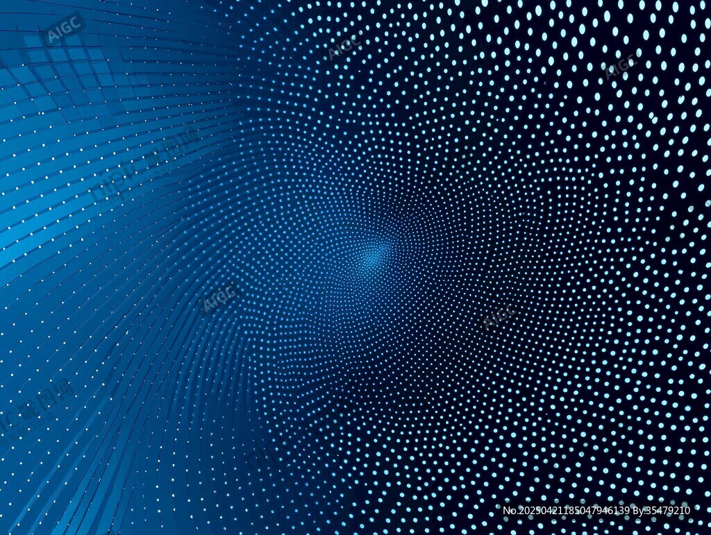 蓝色粒子漩涡科技背景图