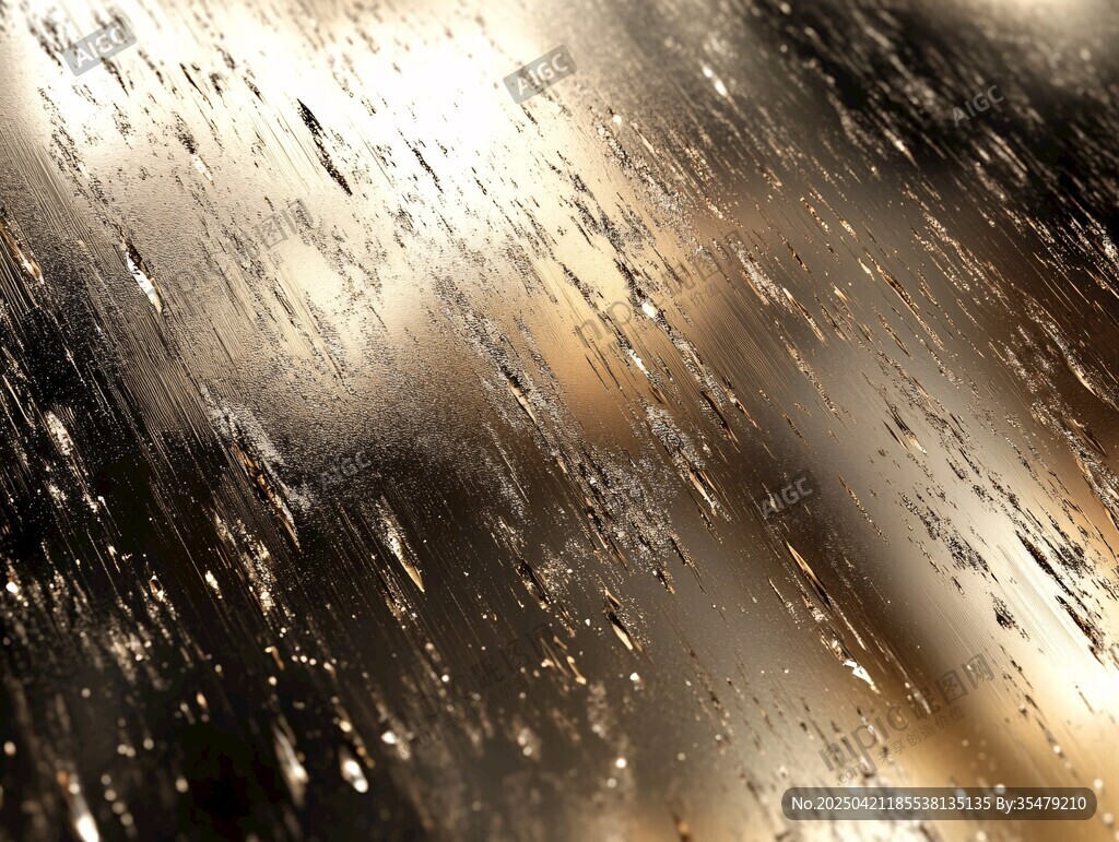 雨滴滑落的模糊玻璃景象