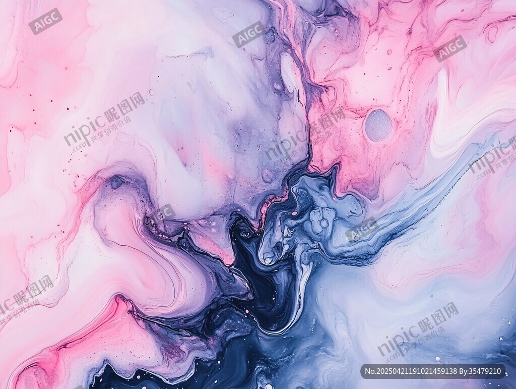 梦幻流体色彩抽象艺术图