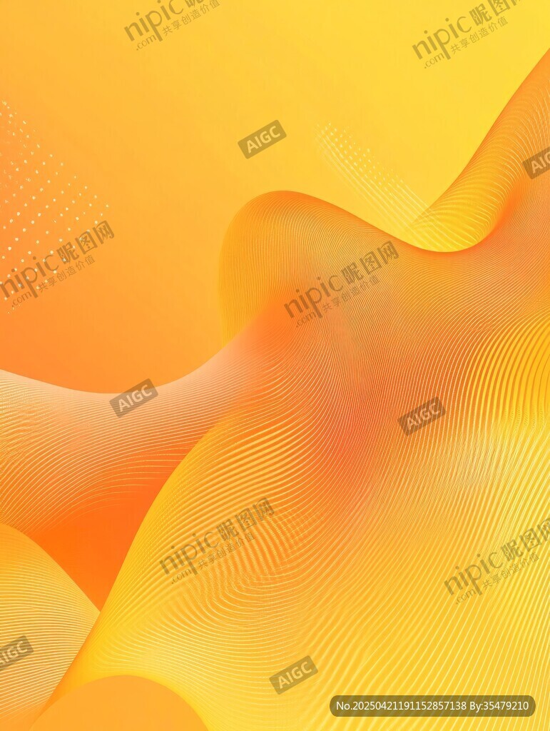 梦幻橙黄渐变流体背景图