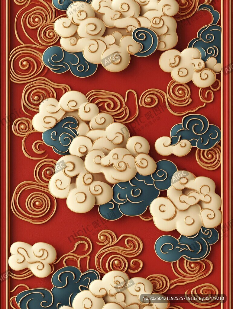 中式祥云图案传统装饰