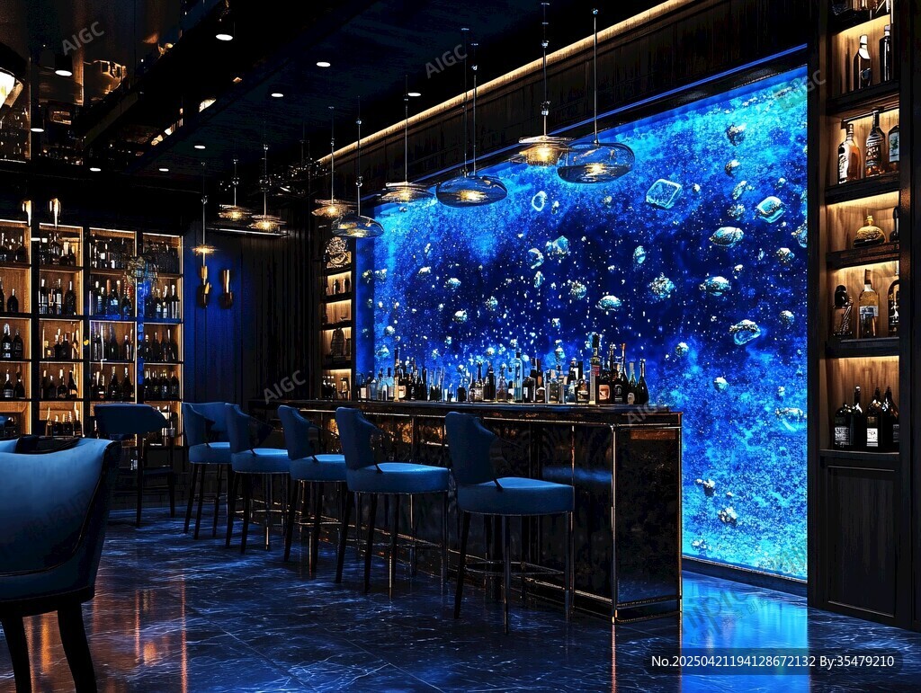 梦幻水族馆主题酒吧场景