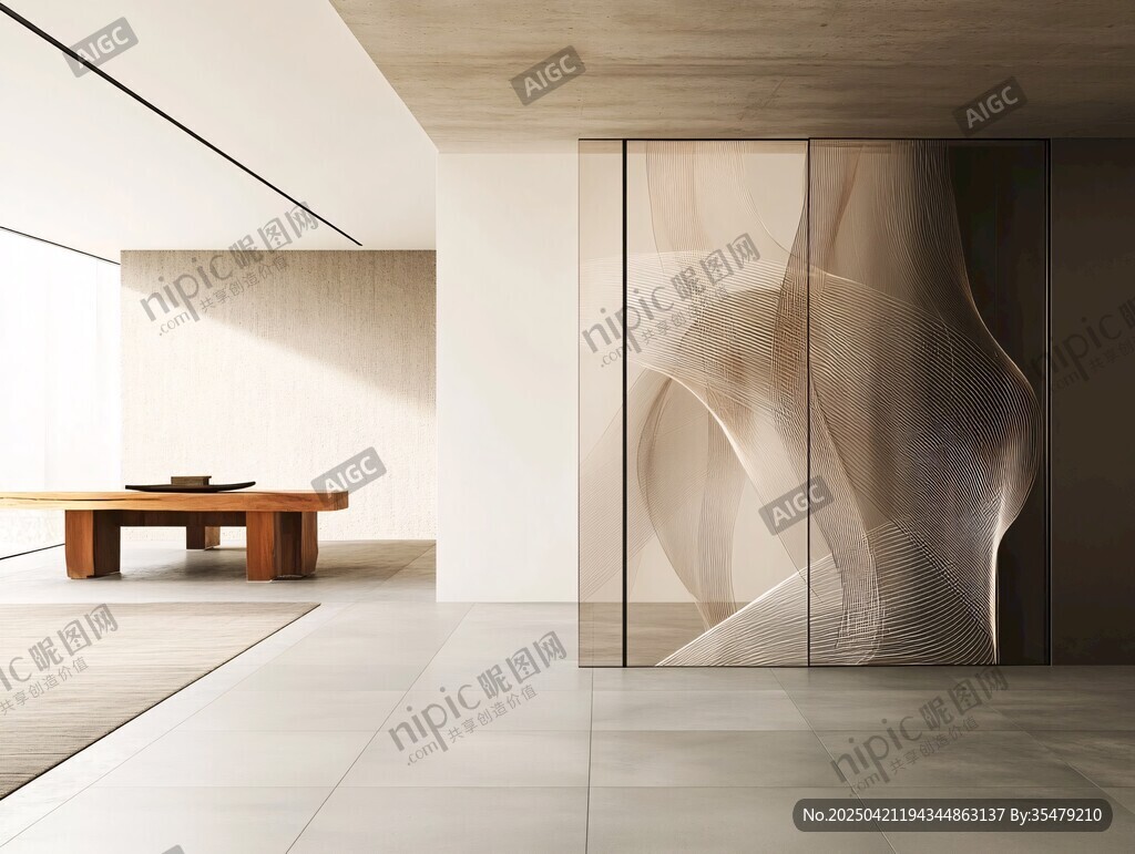 极简风现代室内空间展示