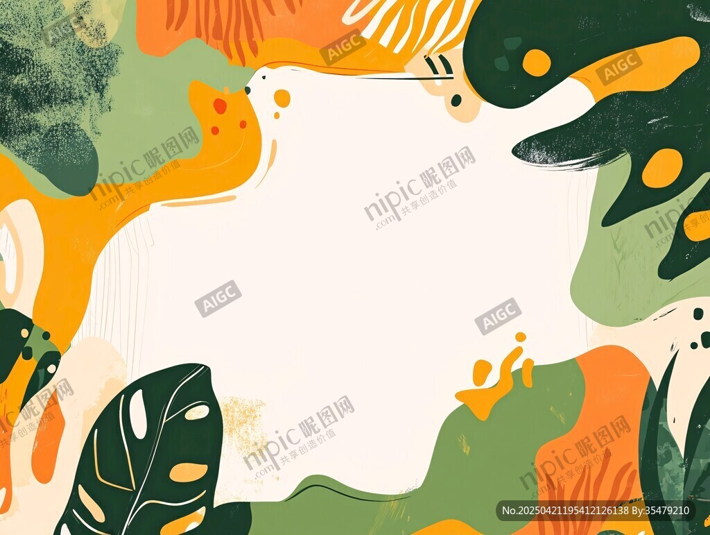 梦幻多彩植物背景图