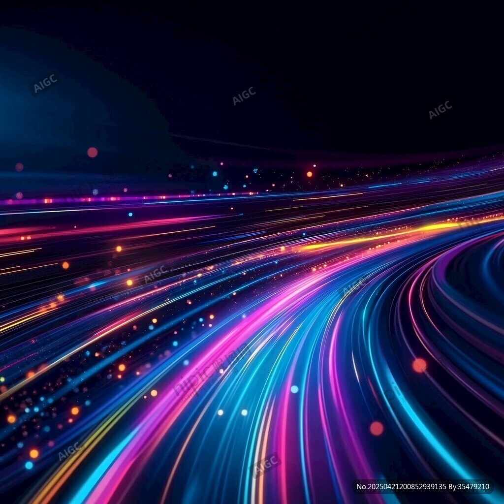 绚丽流光轨迹 梦幻光影世界