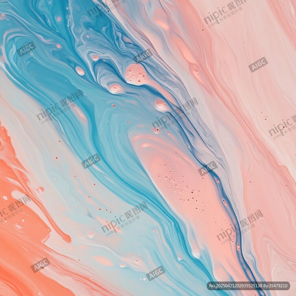 梦幻流体色彩抽象艺术图