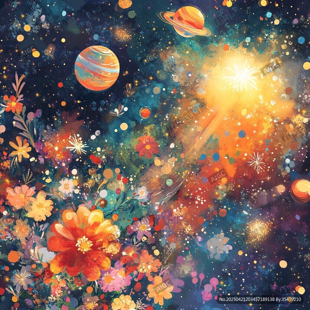 梦幻星际花卉奇幻景象