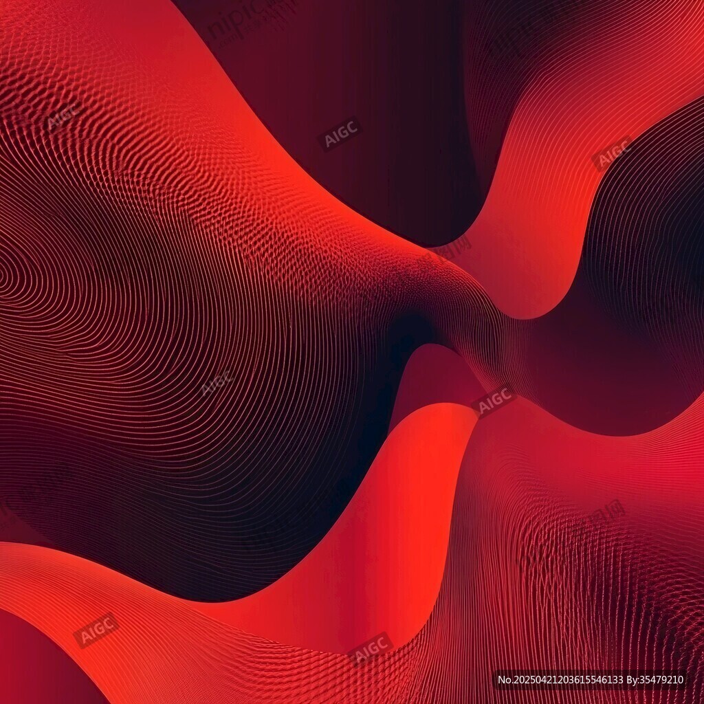 红色动感线条抽象艺术背景