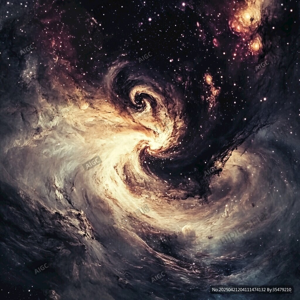 梦幻宇宙漩涡星云图景