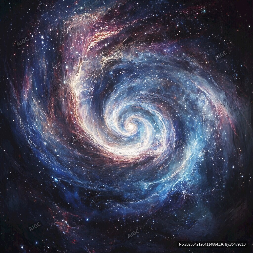 梦幻螺旋星系宇宙图景