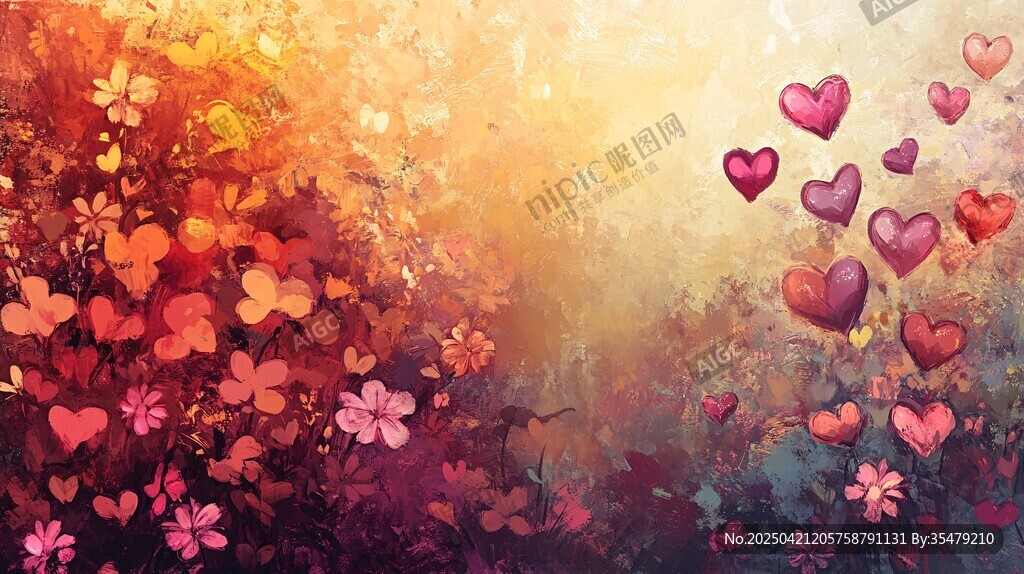 梦幻心花背景图